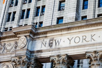 The exterior of the New York Supreme Court.